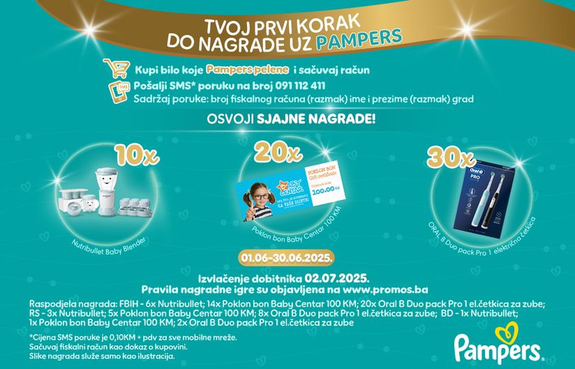 Tvoj prvi korak do nagrade uz Pampers